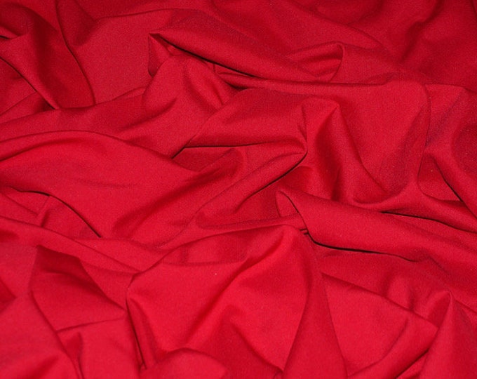 Red Poly Gabardine Fabric 59/60" wide, non-stretch by the Yard