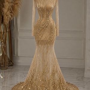golden net dress design Gold Mesh Seasonal Edit