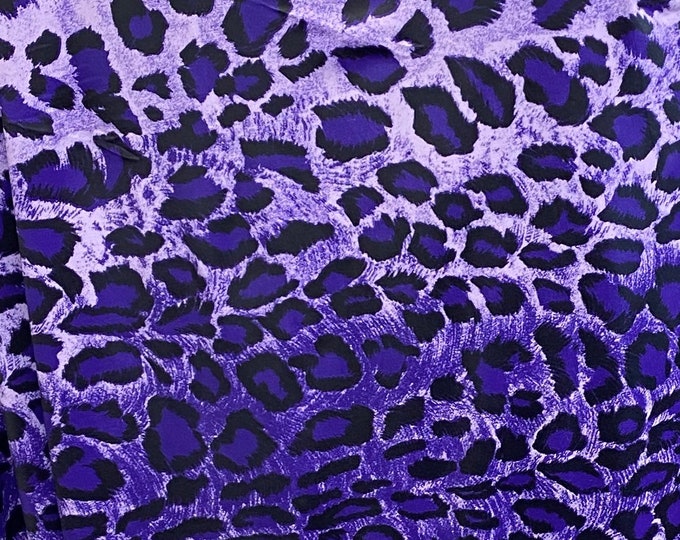 Purple leopard Nylon SPandex  dance swimsuits stretch 58" wide  Sportswear