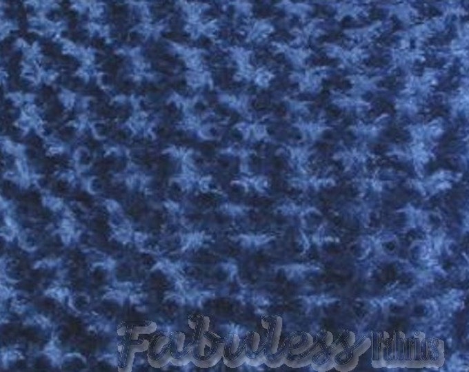 Dark Blue Rose Bud  fabric per yard