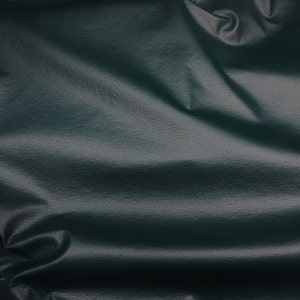 Leather Faux Vinyl upholstery/ emerald champion fabric by the yard 54&quot; Wide folded