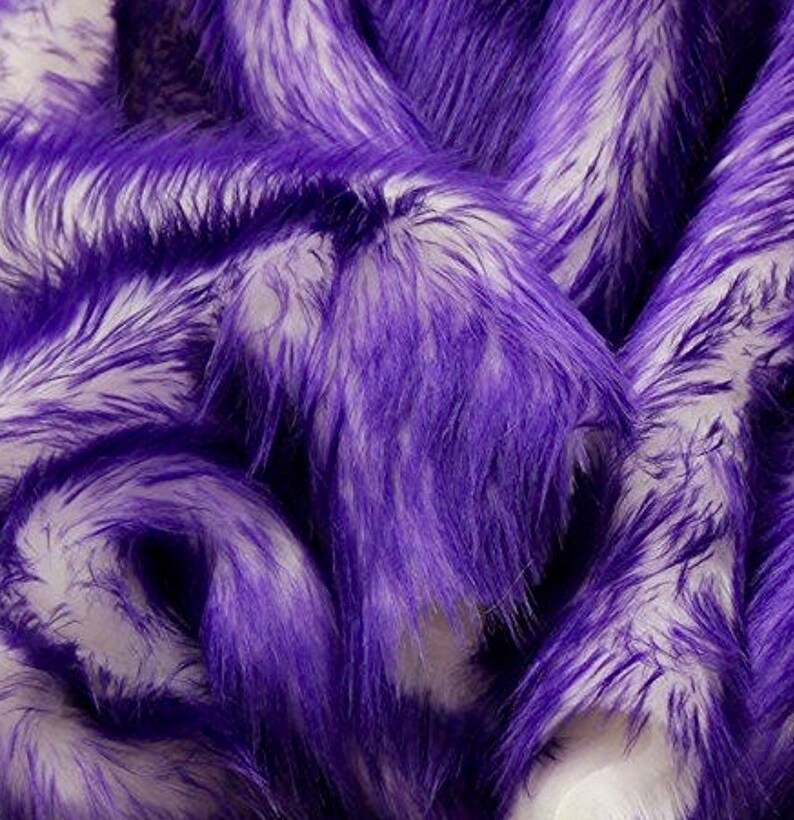 Rug White Shaggy Purple Tips Fur Faux Fur 8'x10' Etsy