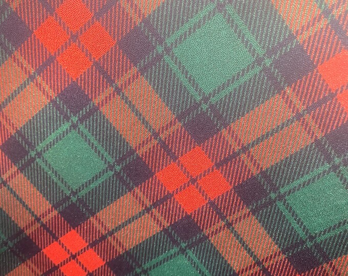 Christmas mystique Plaid green red Spandex 4 way stretch 58" wide
