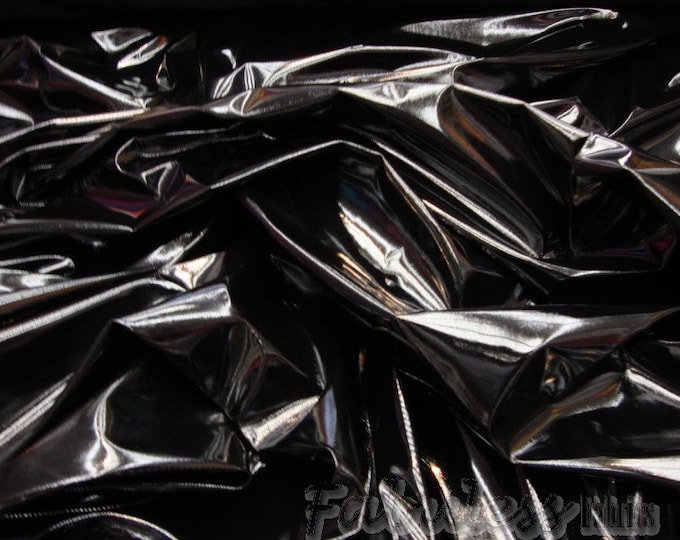 Vinyl Black Fetish Wet Clothing fabric per yard 54" Wide sold by the yard