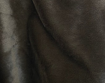Brown plush thick minky bunny  fabric / 58" Wide / Sold by the Yard