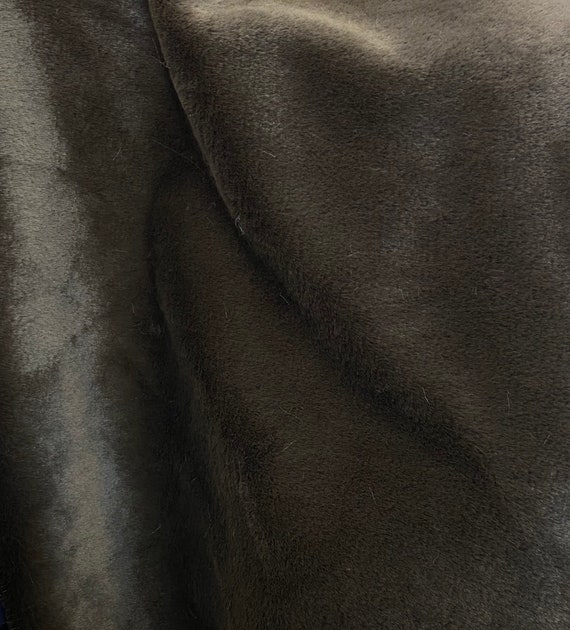 Brown Leopard Rabbit Plush Fabric, Cony Fabric For Handmade