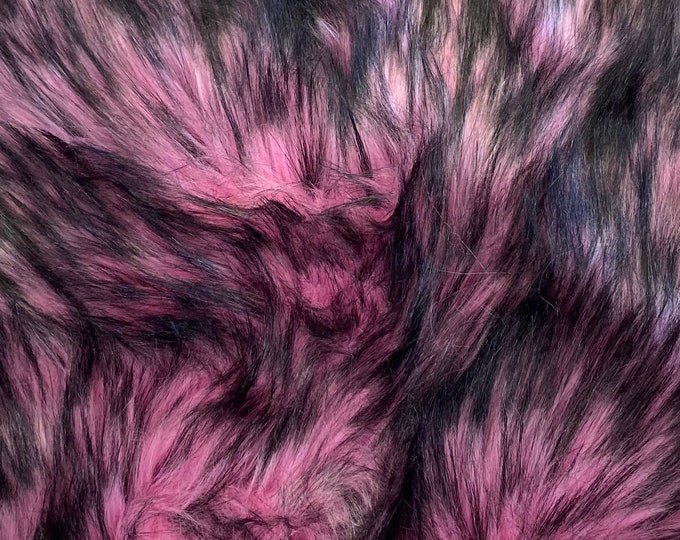 Husky light pink faux Synthetic Fur upholstery Fabric by the yard 60" wide