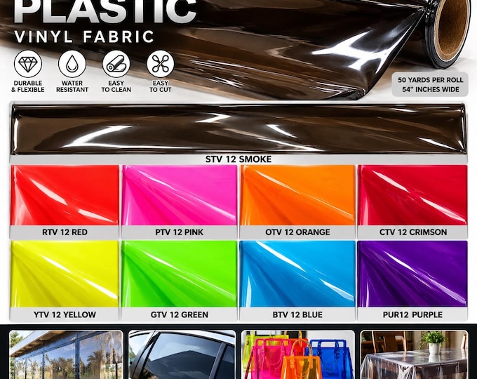10 Gauge Tinted Plastic Vinyl | Waterproof Covering Fabric