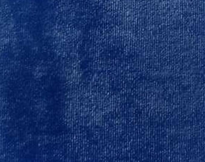 Navy Stretch Velvet fabric by the yard 60" Wide