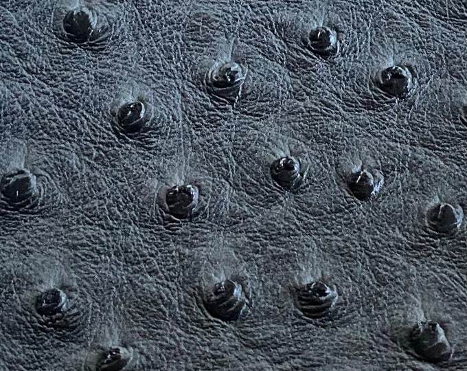 ostrich/ faux vinyl Marine grade/ UV resistance waterproof Fabric- charcoal gray