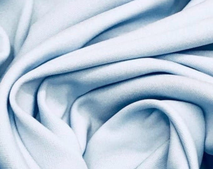 Baby blue Stretch Polyester Scuba  double Knit Fabric 60” wide