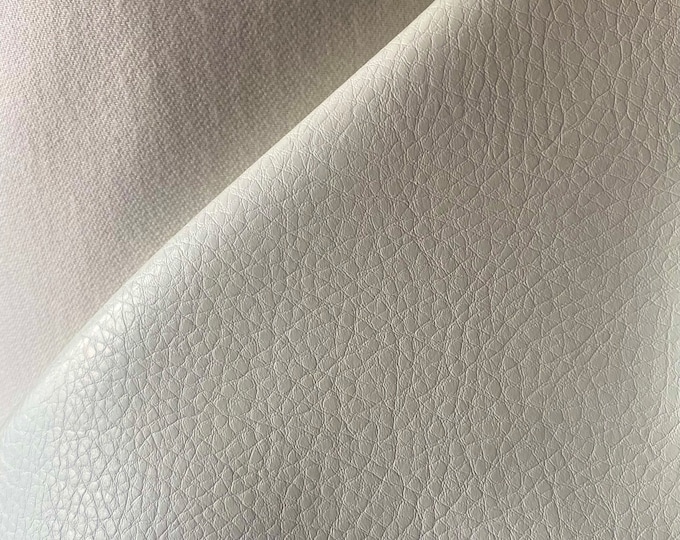 Faux vinyl leather, off white Upholstery Ford fabric per yard