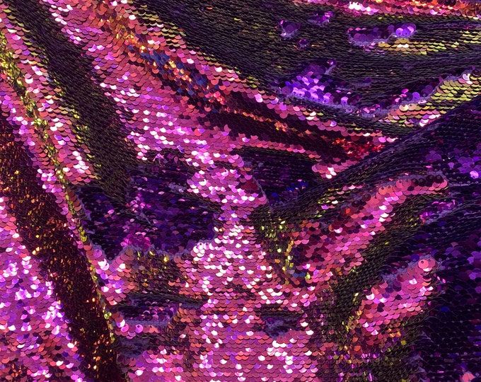 Violet purple Sequins flip Stretch Fabric Wedding Prom Dress and more