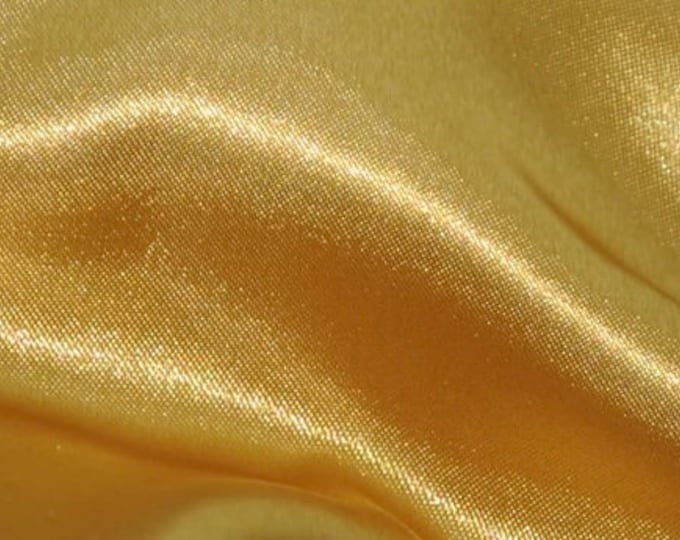 Gold Shiny Bridal Satin Fabric Heavy 60" Wide | Wedding, Apparel, Gowns, Events, Party Decor