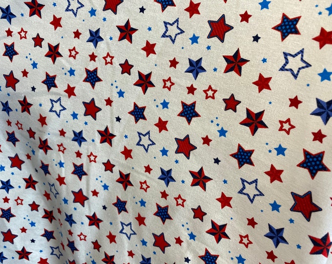 Cotton 100% Stars fabric yard 60” wide