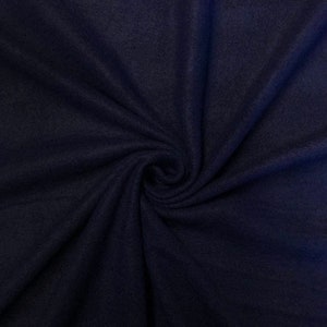 Navy Soft Cozy Fleece Fabric by the Yard | Warm Anti-Pill Fleece for Blankets, Crafts, Apparel & DIY Projects 60” wide