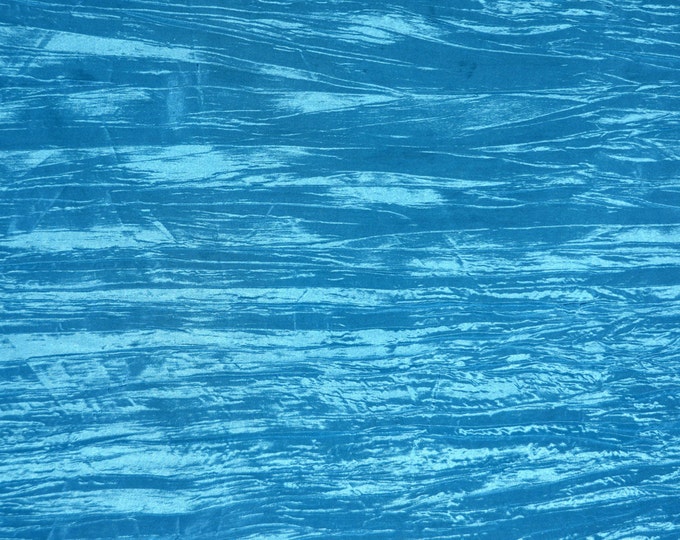 Taffeta Creased Turquoise Crushed Fabric 50"/52" Tablecloths home BY THE YARD