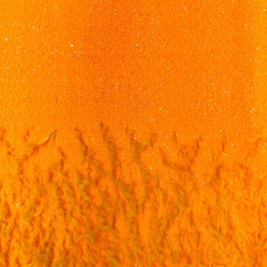 Neon orange sequin stretch velvet with feathers , 4-Way stretch  fabric by the yard 60&quot; Wide