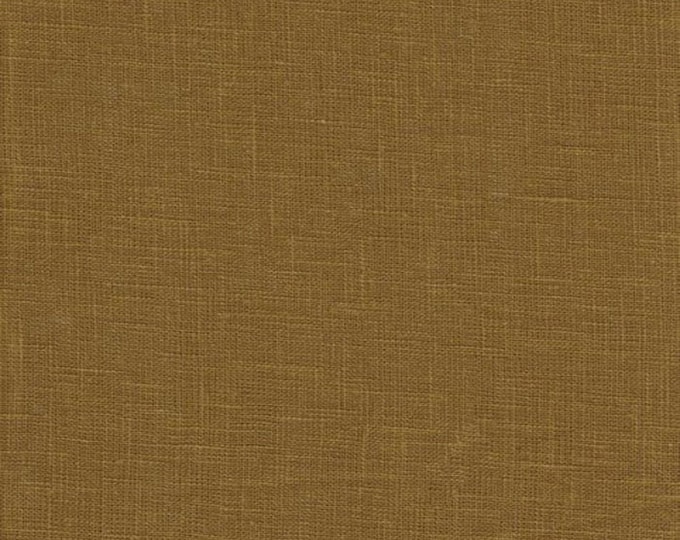 Hickory color Killarney 100% linen fabric for bedding , pillows , Upholstey and so much more