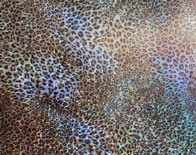 Gold mystique leopard spandex 4 way stretch 60" wide