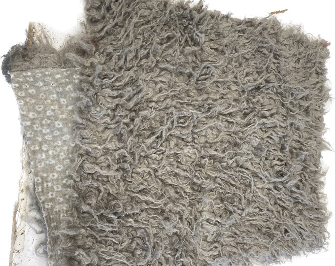 Faux Fur Long Pile Curly Fabric ALPACA Gray / 60” Wide / Sold by the Yard