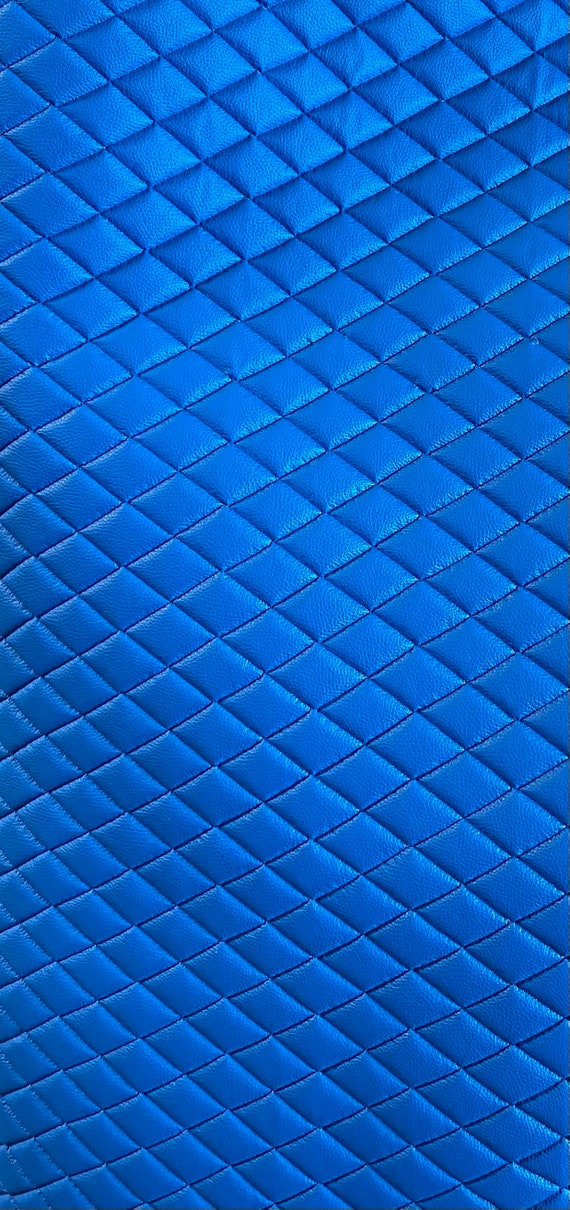Blue Diamond Quilted Faux Leather Vinyl Foam Backed Fabric Automotive  Headliner Headboard Upholstery 52 Wide 
