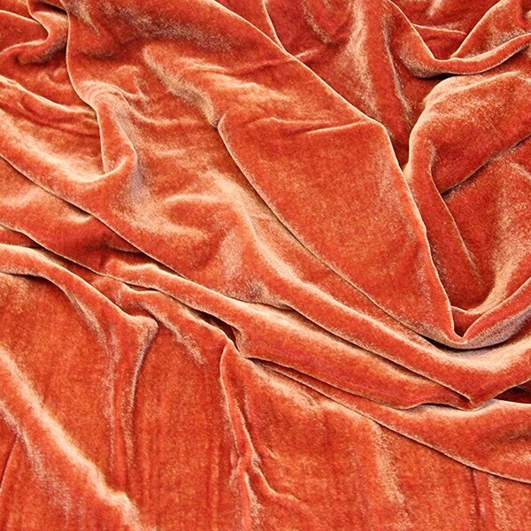 Coral Taffeta Silk Fabric main image 1
