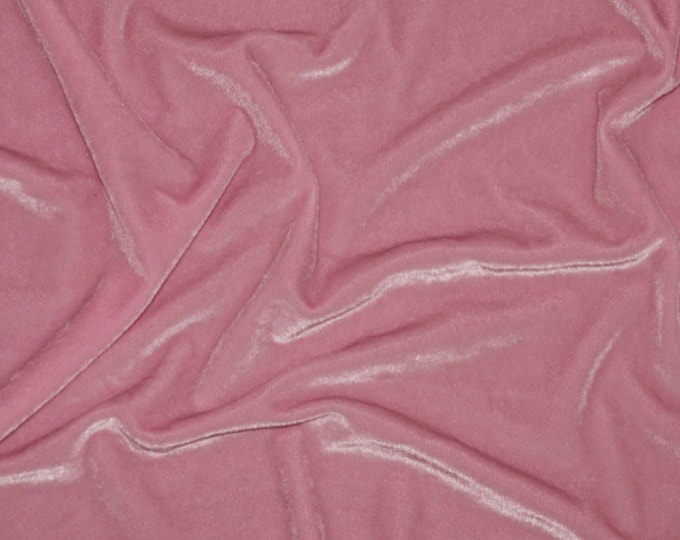 Mauve Stretch Velvet Fabric By The Yard | 58’’ wide
