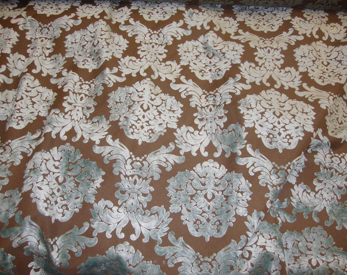 Tiffany Burnout Velvet Damask Pattern Upholstery and Drapery fabric per yard