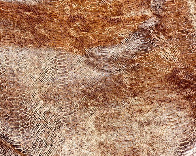 Bronze 4 way stretch pearl Snake  2 tone 58" wide