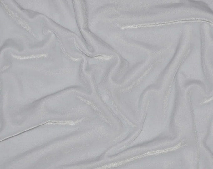 White Stretch Velvet Fabric By The Yard | 58’’ wide