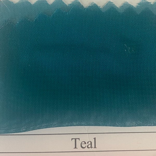 Teal Chiffon soft Sheer  60" Wide Fabric By The yard HOME DECOR