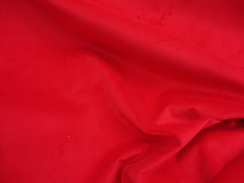 Lipstick Red Upholstery MIcro Plush Velvet Upholstery and Drapery fabric image 1