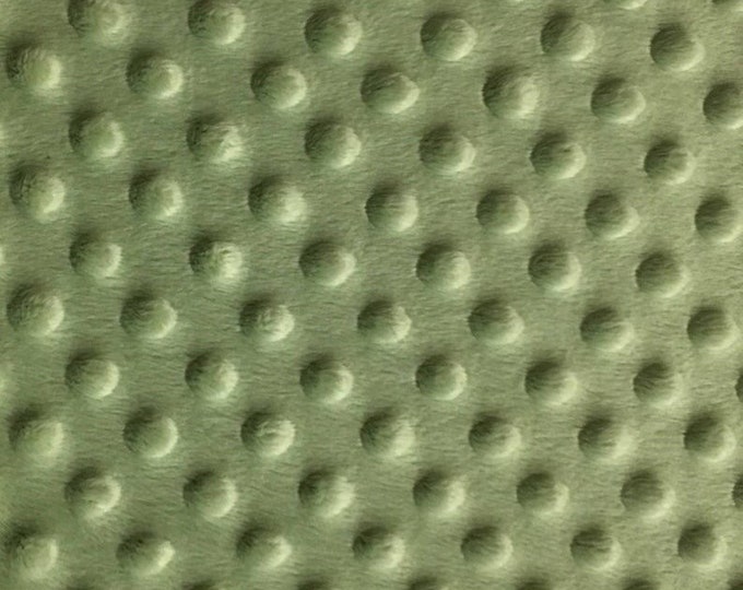 Asparagus Minky Dimple Dot Fabric Ultra Soft Plush Baby Blanket Material | DIY Sewing, Quilting, Crafts – Sold by the Yard