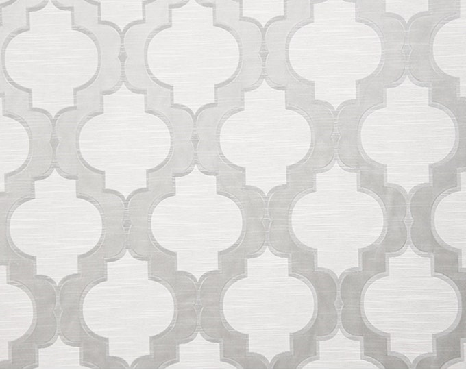 54.5" wide Silver Santana 400 Jacquard Upholstery Drapery Fabrics fabric by the yard