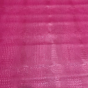 Fuchsia Marine Gator Upholstery Crafting Outdoor Vinyl Fabric - Sold By The Yard - 54&quot;