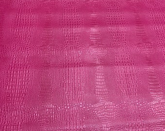 Fuchsia Marine Gator Upholstery Crafting Outdoor Vinyl Fabric - Sold By The Yard - 54"