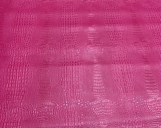 Fuchsia Marine Gator Upholstery Crafting Outdoor Vinyl Fabric - Sold By The Yard - 54"