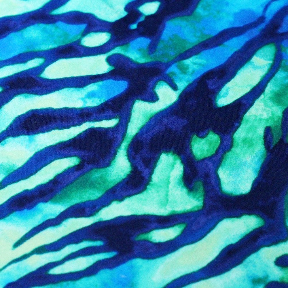 Beach tiger blue green Nylon SPandex wet dance swimsuits 4 way | Etsy