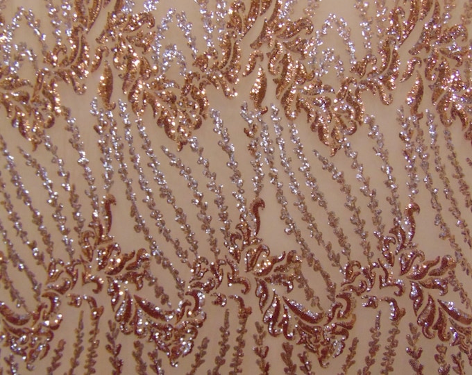 Sequin, 4-way Stretch, sutra bronze. Great for Wedding, Prom