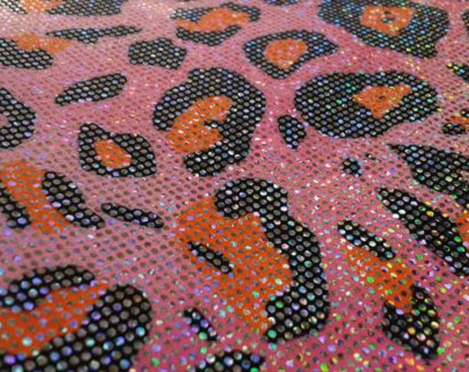 Pink leopard Nylon SPandex  dance swimsuits 4 way stretch 58" wide  Sportswear, Athletic