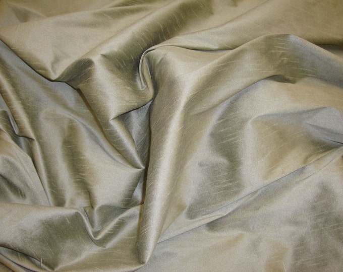 Green Bay Shantung Dupioni Faux Silk two tone fabric BY THE YARD 54" wide