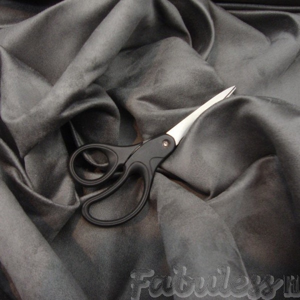 Charcoal micro faux suede upholstery drapery clothing fabric BY THE YARD 58" Wide No Stretch