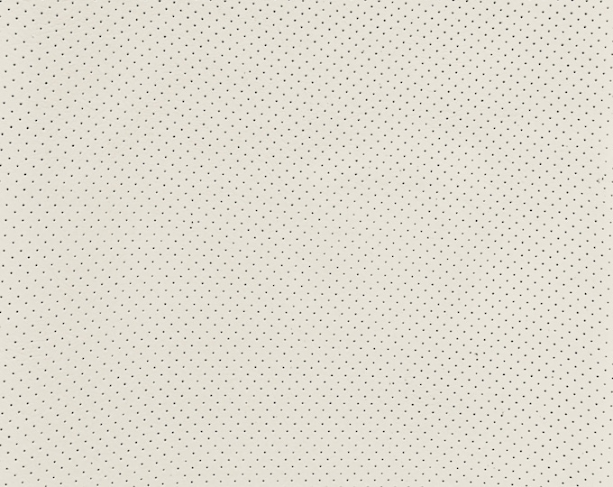Off white Perforated upholstery vinyls Faux fabric per yard