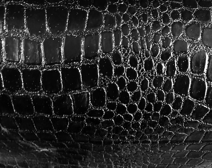 Leather Faux vinyl Sparkle Big croco vinyls  upholstery fabric per yard 54" Wide close out