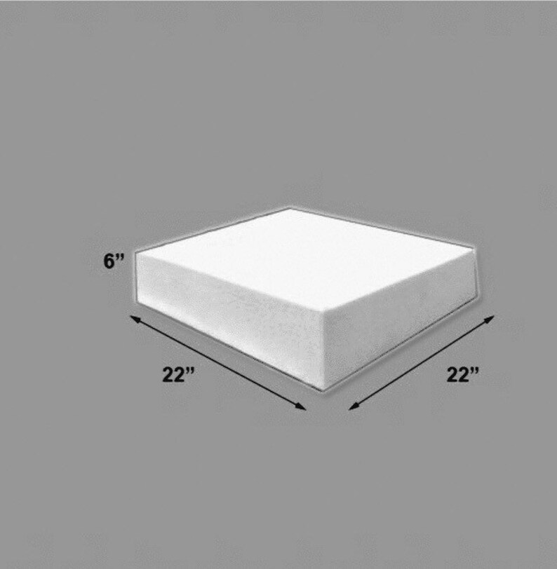 Upholstery Foam 6 Thick 22 Wide x 22 Long Etsy