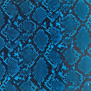 Blue Cobra Snake Embossed vinyl fabric sold by the yard 54” wide