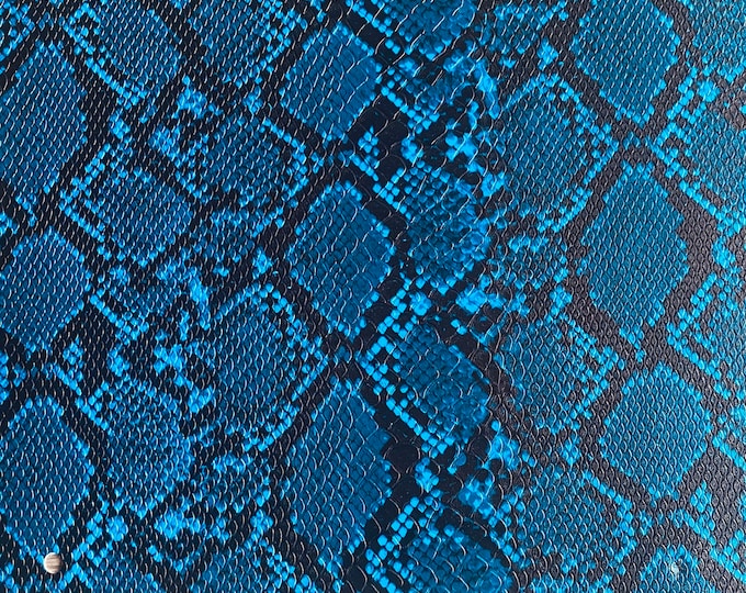 Blue Cobra Snake Embossed vinyl fabric sold by the yard 54” wide