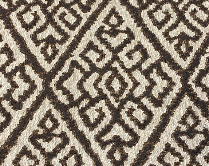 Decor chocolate  Color Chenille Upholstery Drapery fabric by the yard 57" Wide