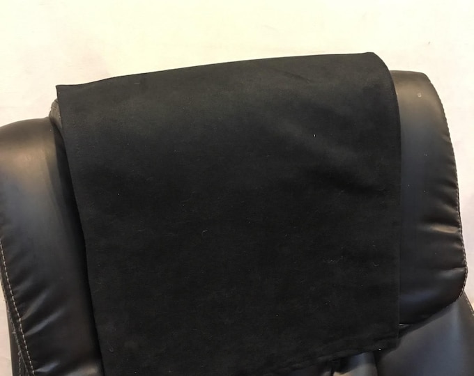 Suede, Black, 14x30, Sofa, Loveseat, Chaise, Theater Seat, RV Cover, Chair Caps, Headrest Pad, Recliner Head Cover, Furniture Protector